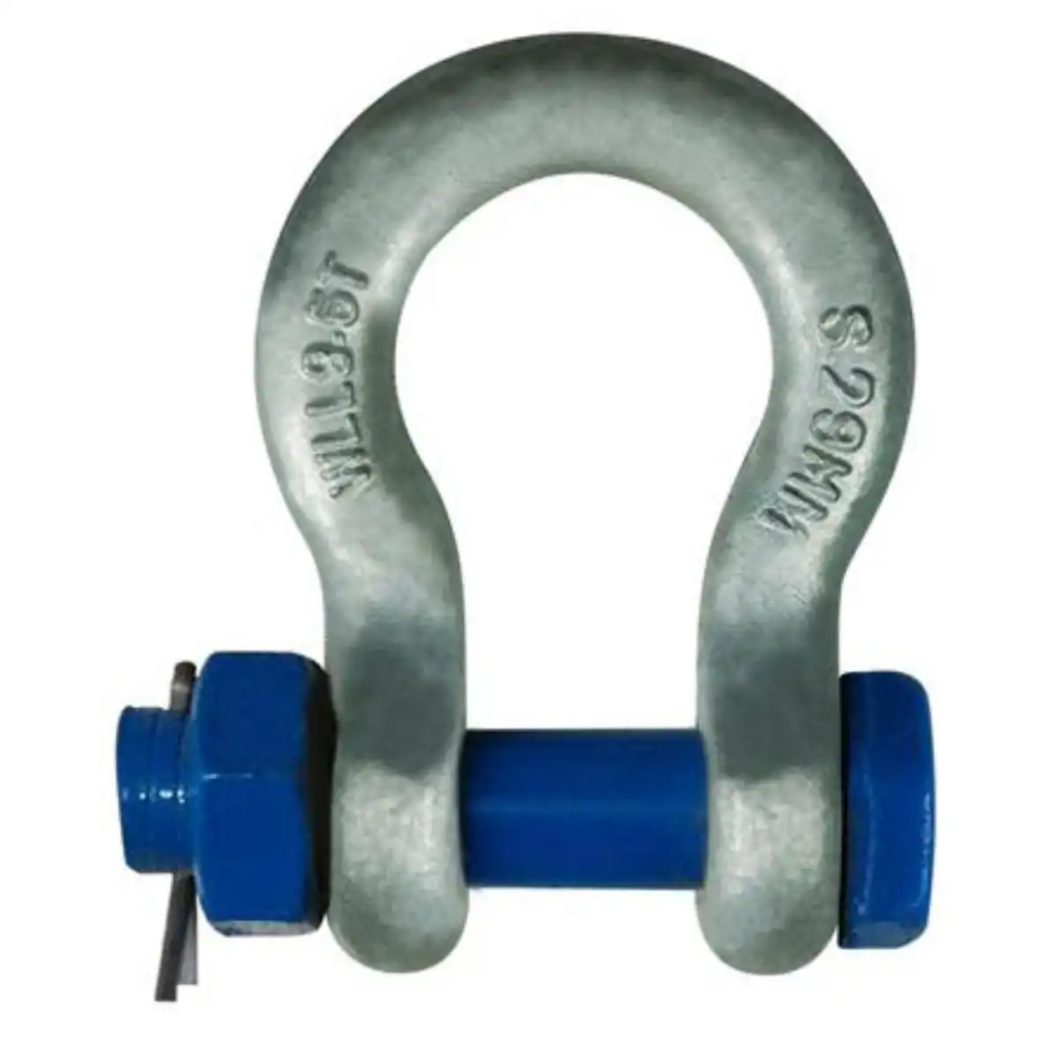 Picture of Shackle, Bow, Grade 'S', Safety Bolt Galvanised 13mm/2T