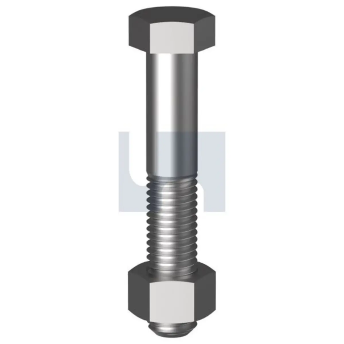 Picture of Bolt & Nut, BSW, 1/2" x 2", Hex Head, Zinc Plated