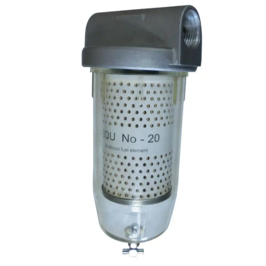 Picture of Fuel Filter Assembly, Clear Bowl, Filter Head 1"BSP, Petrol & Diesel, (suits FF246, PF10, HA7S, NS20)