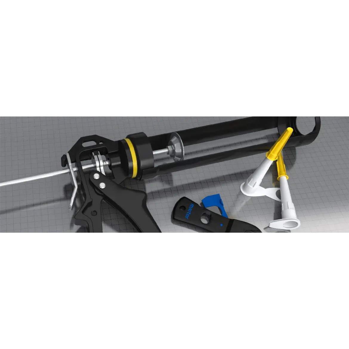 Picture of Caulking Gun, takes standard cartridges (Dripless Skeleton Gun)