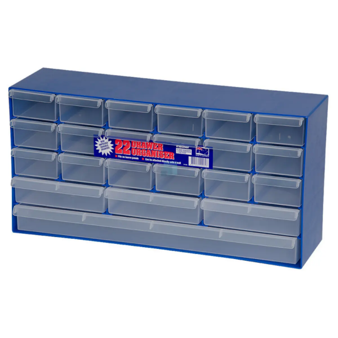 Picture of Drawer Orgainser, 22 Draw, 455 x 128 x 230mm, BLUE, Fischer