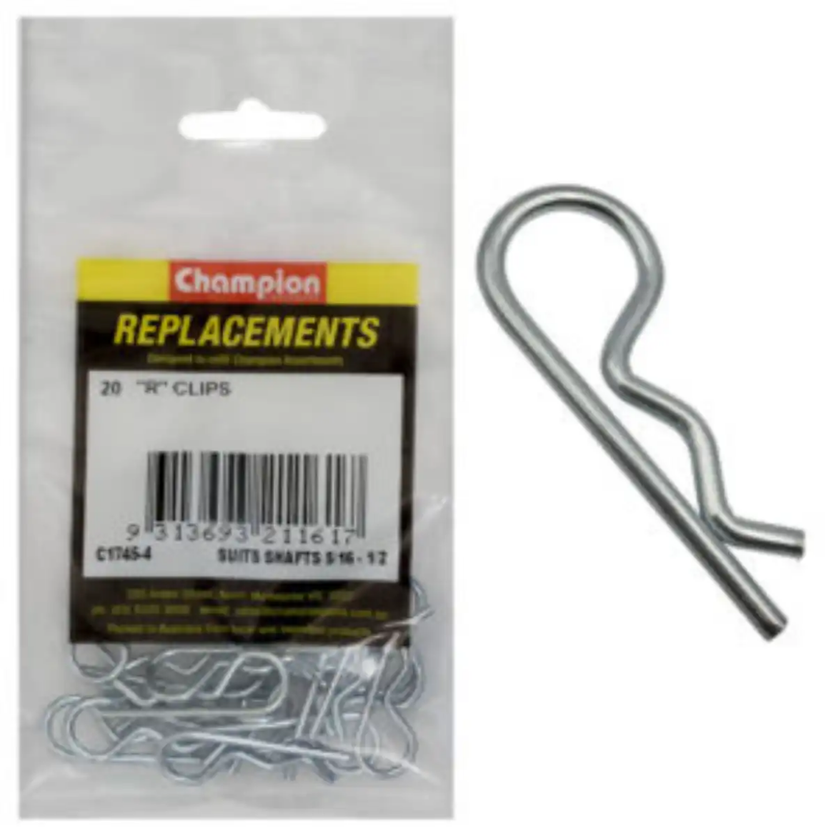 Picture of R Clip, 5/16" x 1/2", Pkt.20