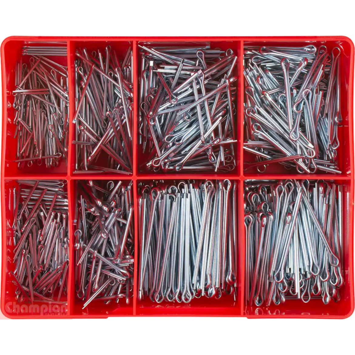 Picture of Grab Kit, Split (Cotter) Pin Assort, 800 Pce
8 Sizes: 1.6mm to 3.2mm & 7/64″ Dia.