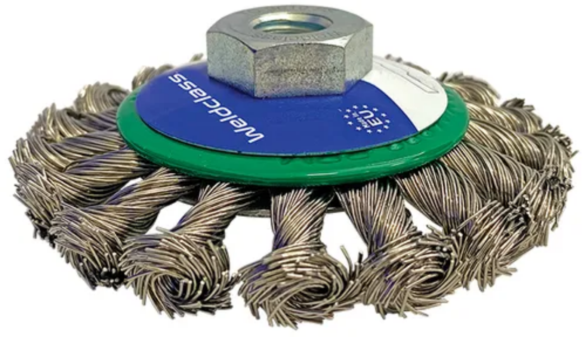 Picture of Bevel Brush, Twist Knot 100mm Stainless M14x2/M10x1.5, Max 14,000 RPM