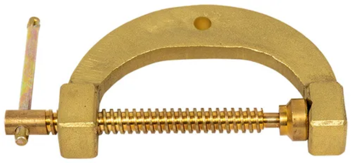 Picture of Earth Clamp, G-Style Brass, 600 Amp - Max Opening 103mm (Replacement for P6-GC500)