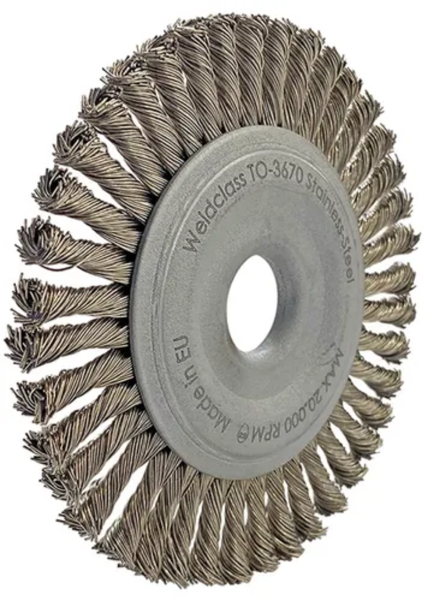 Picture of Pipeline Wheel Brush, Twist Knot Stainless Steel, 125mm x 6mm