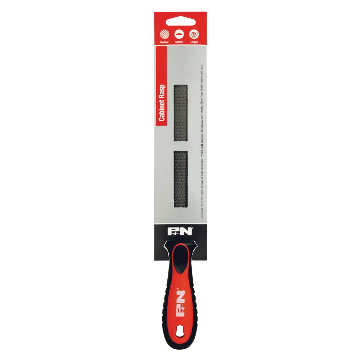 Picture of File, Rasp, Cabinet, Half Round, 200mm (8"), Bastard, Handled, S/P, 1 Pack