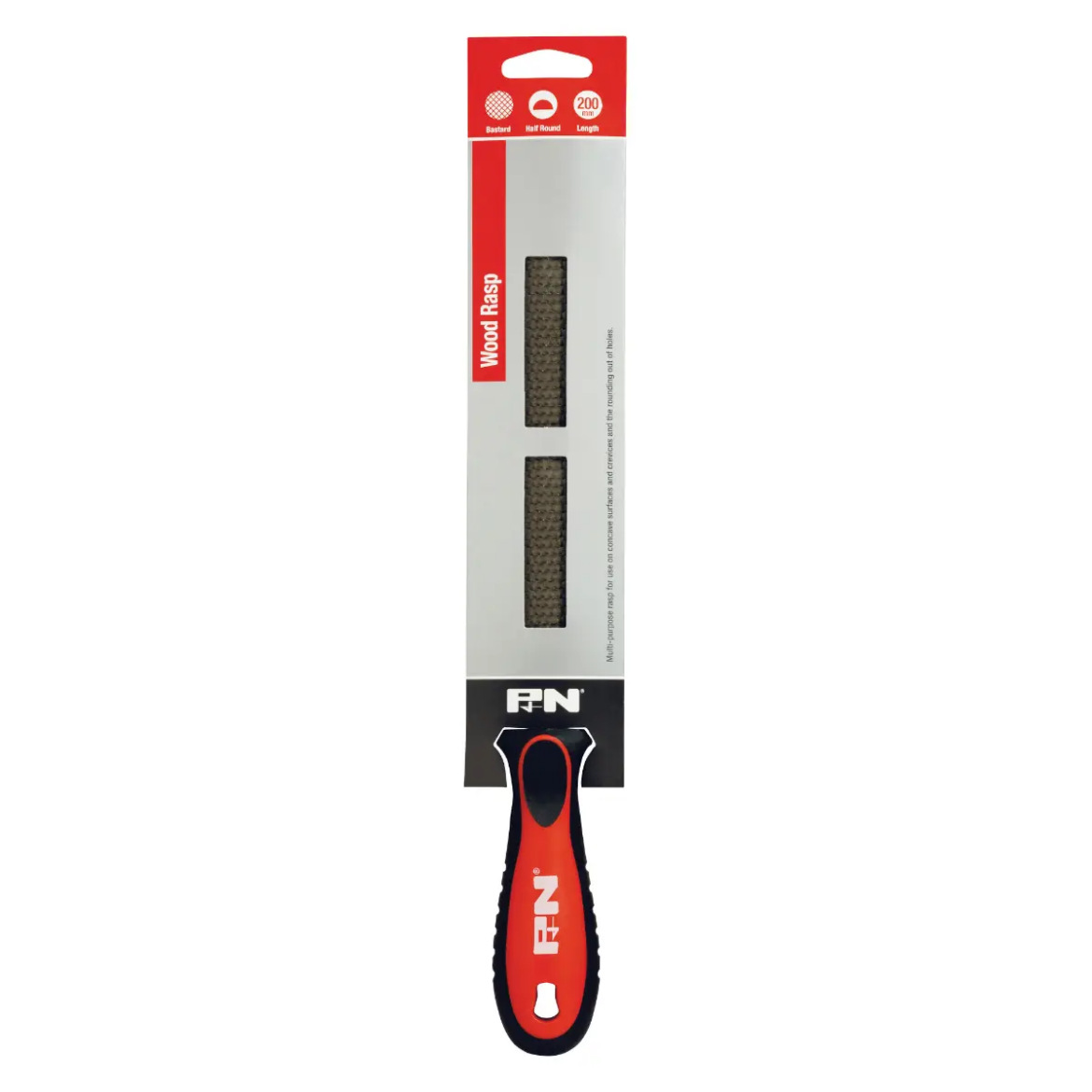 Picture of File, Rasp, Wood, Half Round, 250mm (10"), Bastard, Handled, S/P, 1 Pack