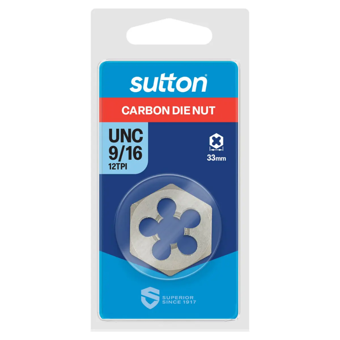 Picture of Die Nut, UNC, 9/16" x 12 TPI, Hex