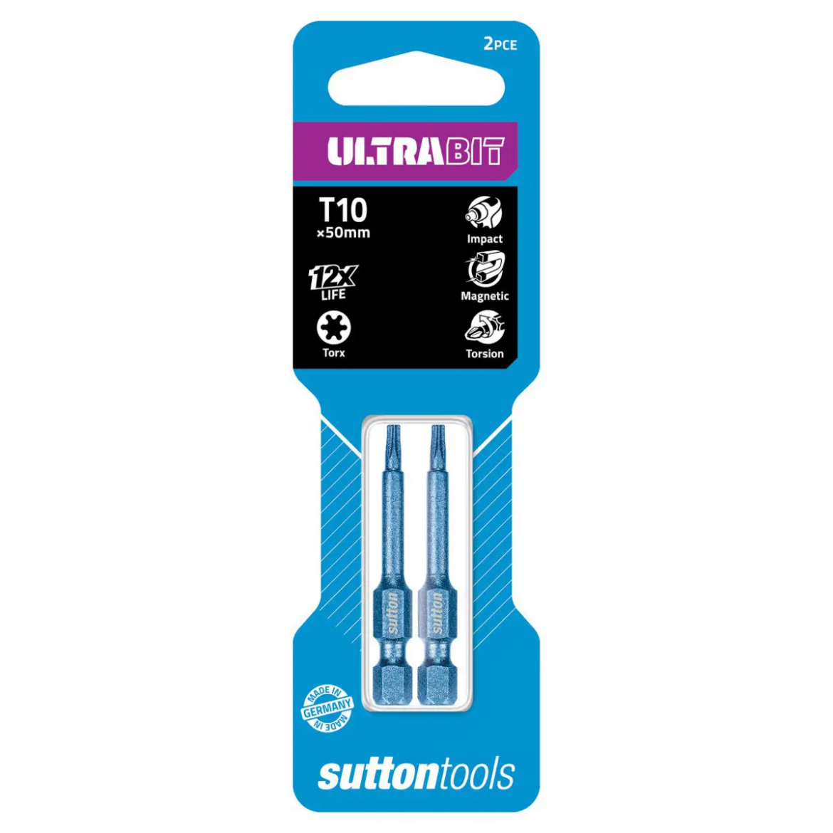 Picture of Bit, Screwdriver, Torx, Ultra, TX 10 x 50mm, Pkt.2