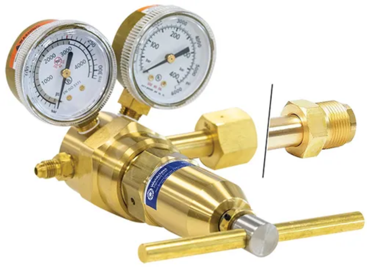 Picture of Regulator, Nitrogen 0-28,000kpa / 0-4,000psi - Supplied with T50 inlet (fitted) and T51 inlet (additional parts)
