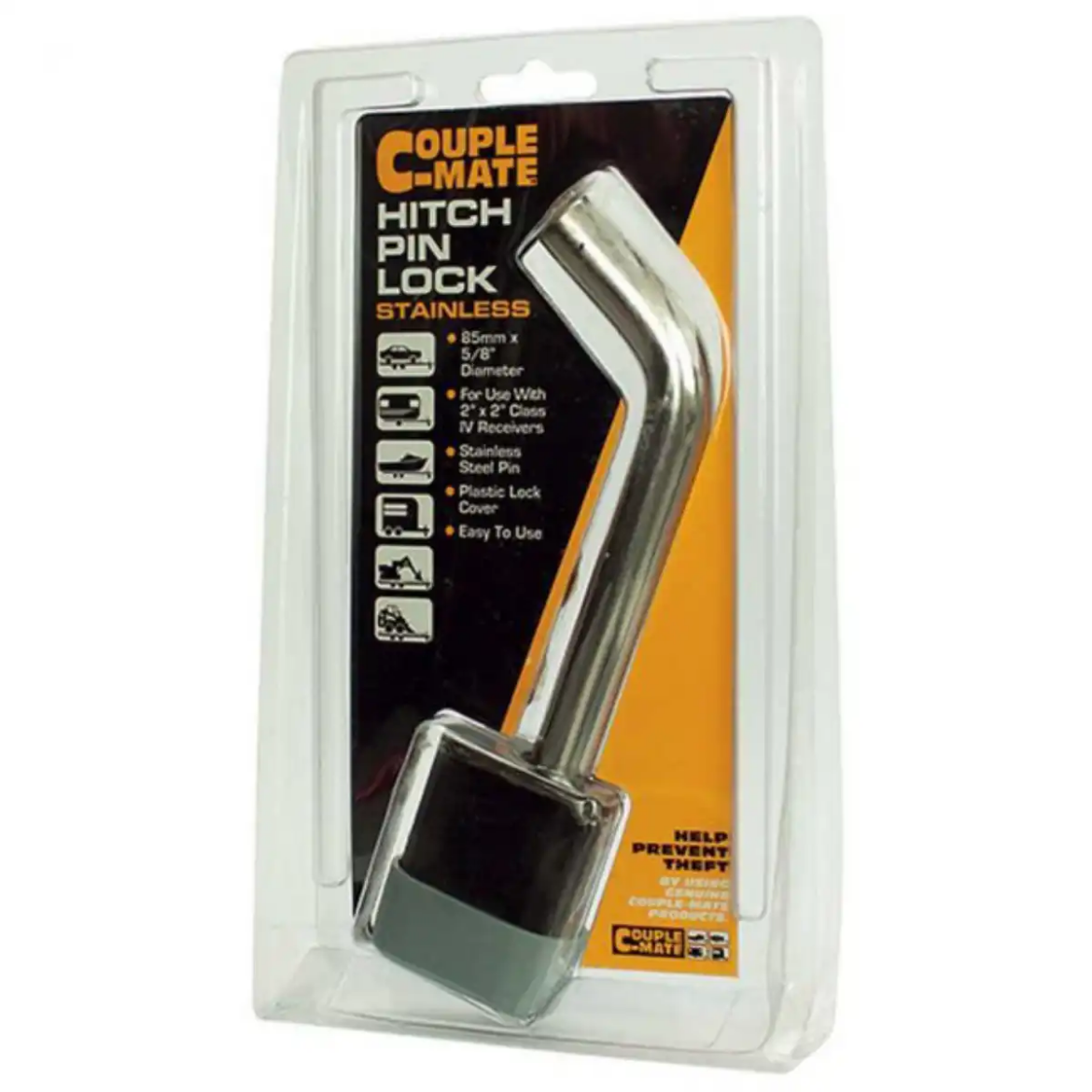 Picture of Hitch Pin Receiver Lock Trailer Caravan 4WD - 2 security keys