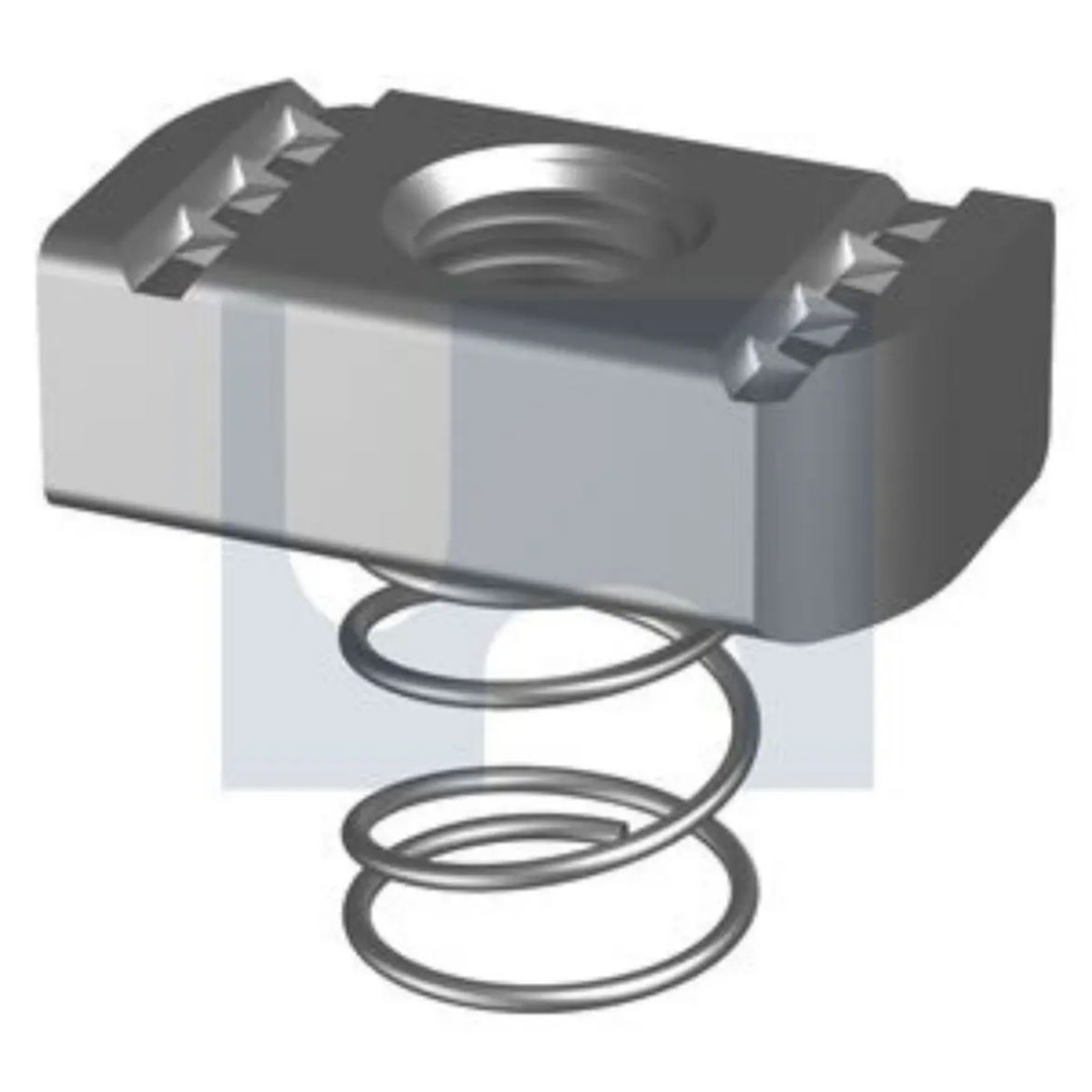Picture of ZINC STRUT NUT SHORT SPRING: M6 (SIMILAR TO UNISTRUT/CHANNEL NUT)
