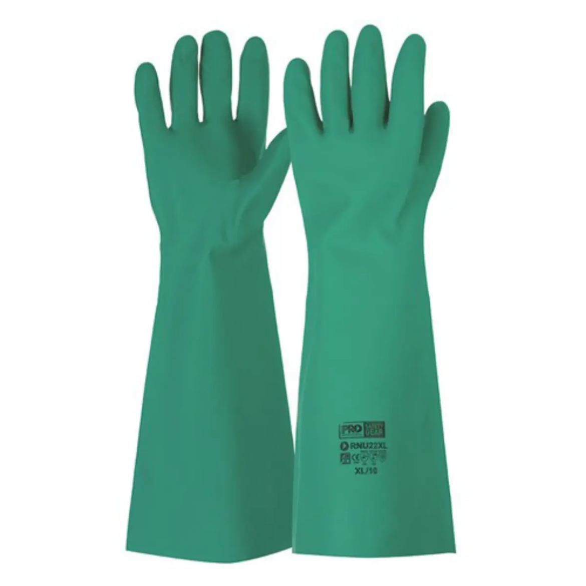 Picture of 45CM GREEN NITRILE CHEMICAL GLOVES SIZE XL (10)