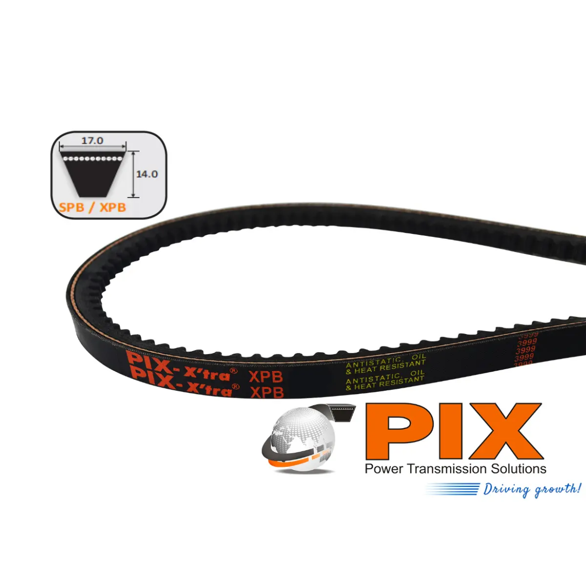 Picture of Vee Belt Raw Edge Cogged PIX SPCX2800 / 2830mm Outside