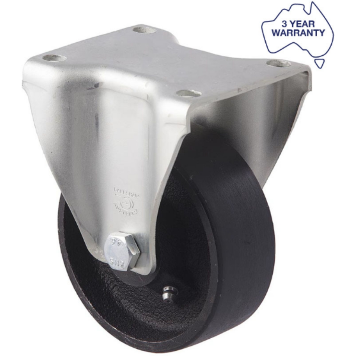 Picture of Castor, 100mm x 38mm Cast Iron Wheel, Fixed, 230kg rated