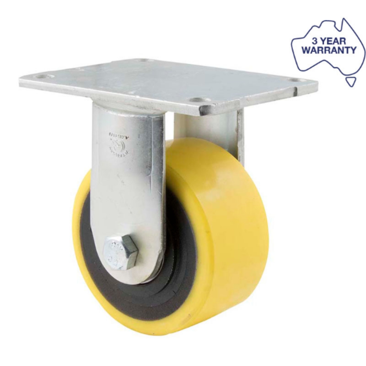 Picture of Castor, 102mm x 50mm PU on Cast Iron Wheel, Fixed, 600kg rated