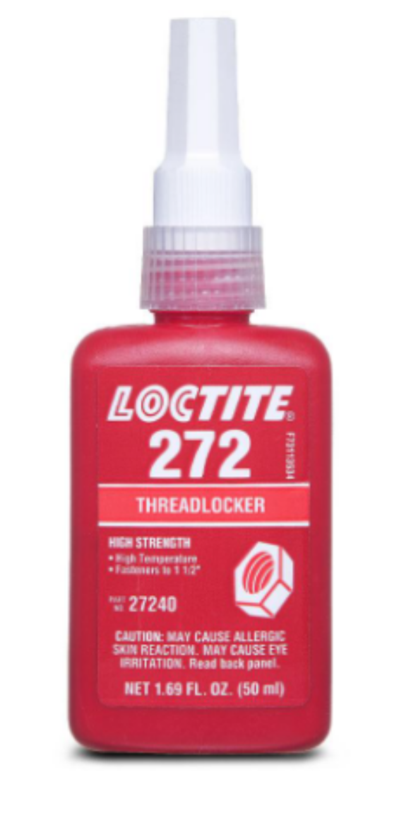 Picture of Loctite 272 Threadlocker - High Strenth - High Temp - Red - 50ml Bottle