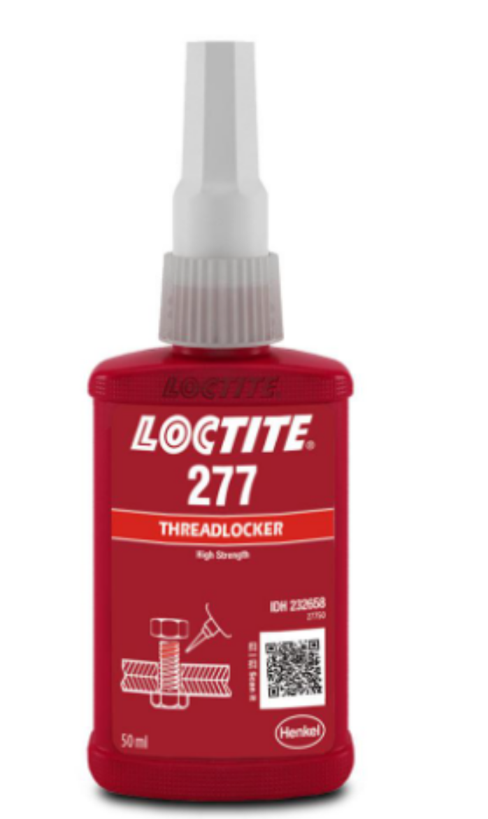 Picture of Loctite 277 Threadlocker - High Strength - Chemical Resist. - Red - 50ml Bottle