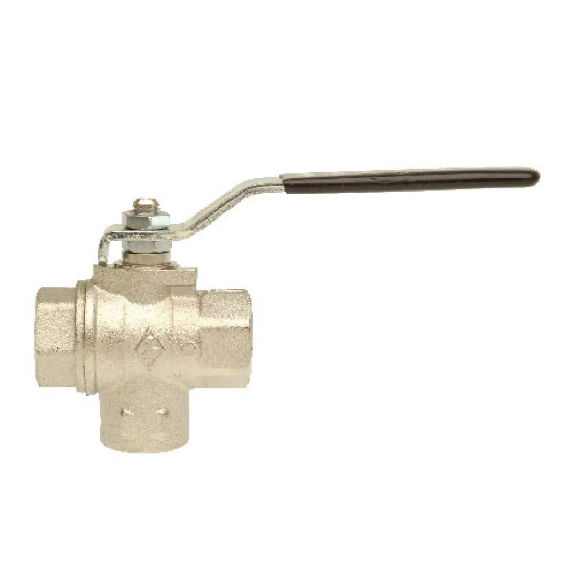 Picture of Ball Valve, 3 Way T-Port, 1/4 BSP, Bottom entry