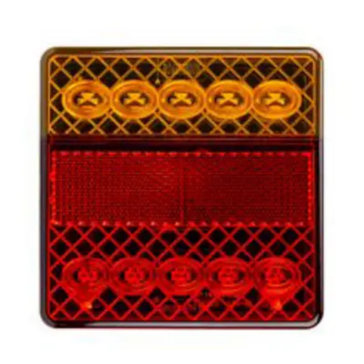 Picture of LED Rear Combination Lamp 10-30V Stop/Tail/Ind/Reflect Surface Mount 100x100mm, Roadvision