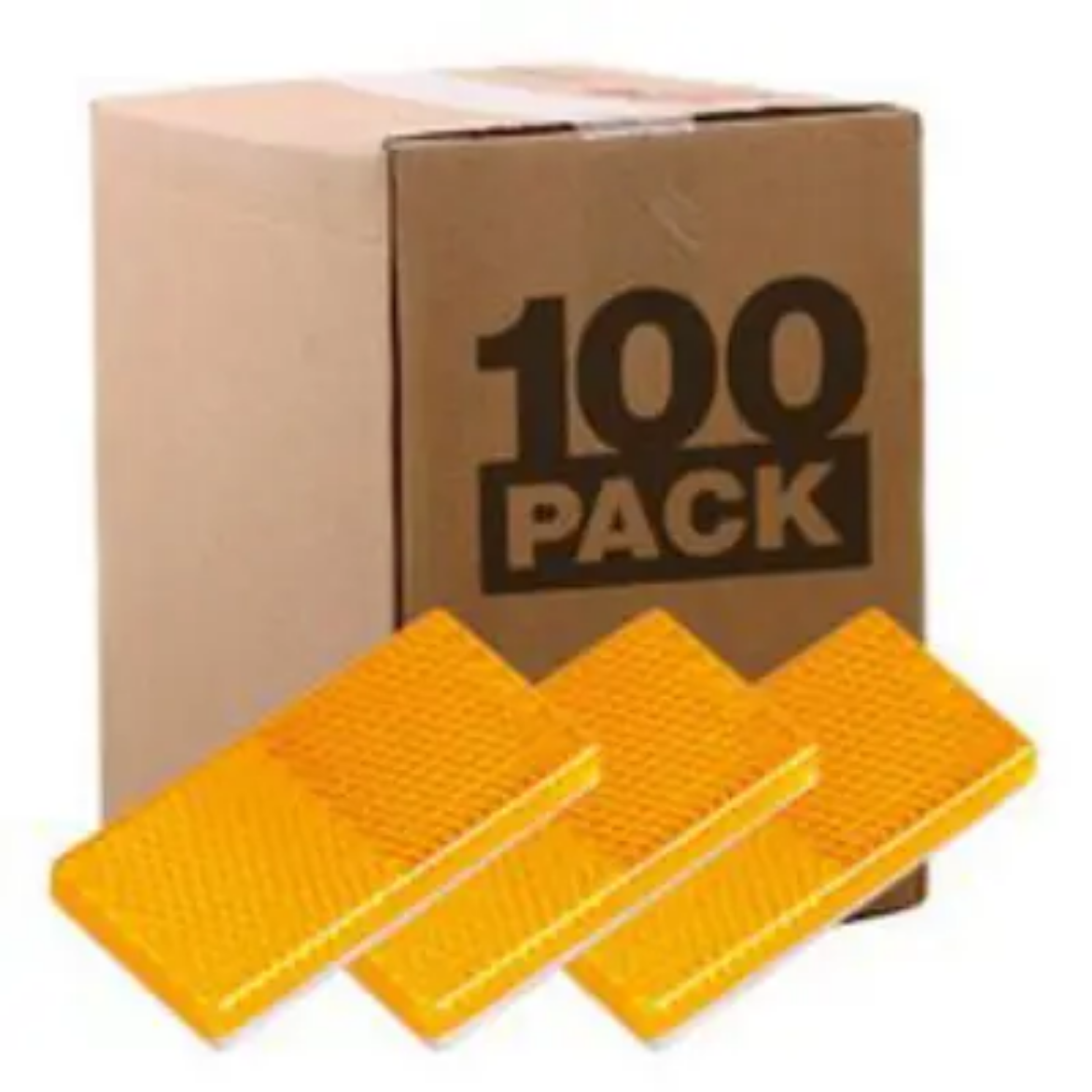 Picture of Reflector Adhesive Amber Rect. 65x30x8mm