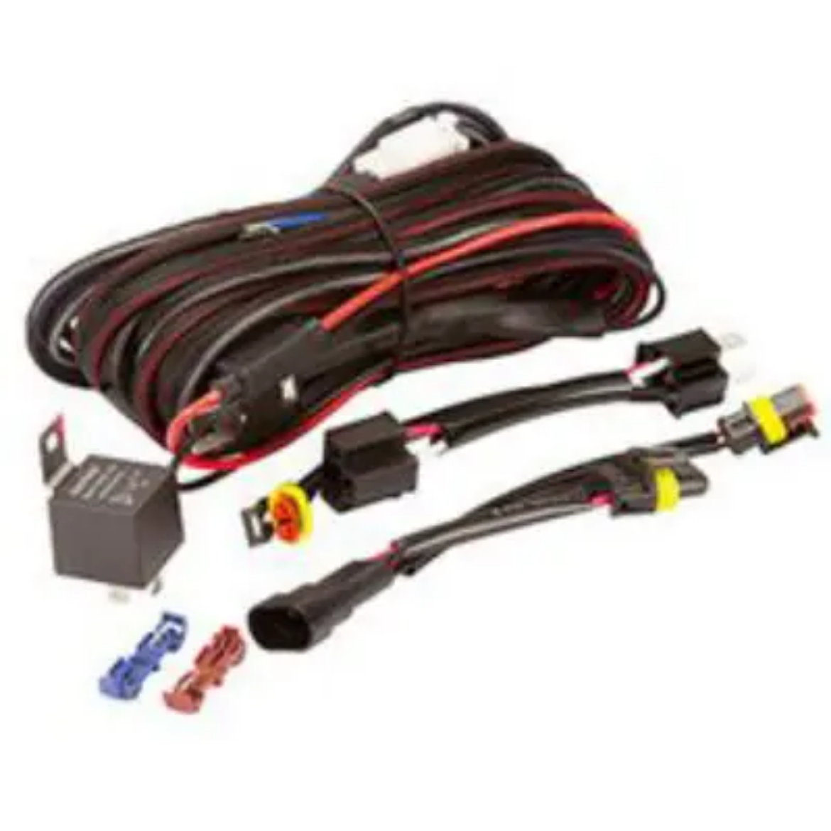 Picture of LED Light Bar Wiring Harness 12/24V GEN2 +&- Switching with H4 & HB4 Piggy Back Connectors