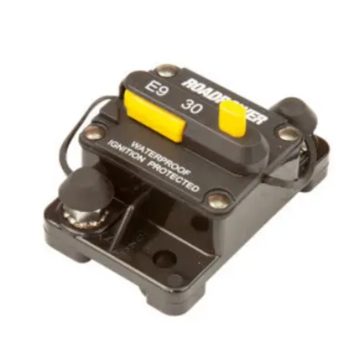 Picture of Thermal Circuit Breaker 12-48V 40A Manual Reset Ign. Protected Surface Mount IP67