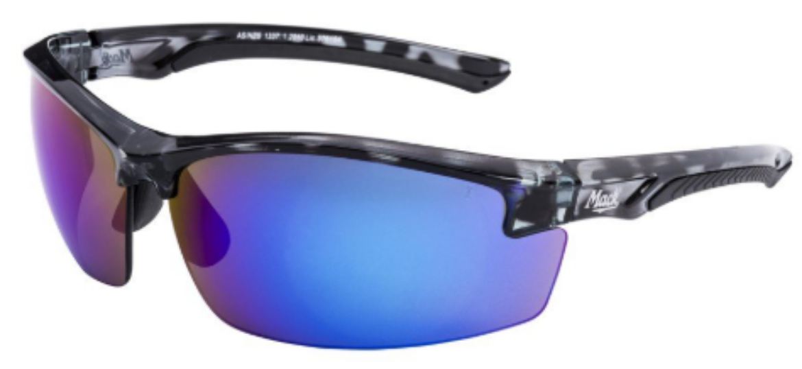 Picture of Mack Force Safety Glasses, Blue Mirror Lens, Anti-scratch/Anti-fog