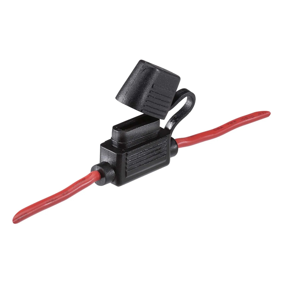 Picture of OEX STANDARD BLADE IN-LINE FUSE HOLDER, BLACK, 1 WAY, 35A, WFH1