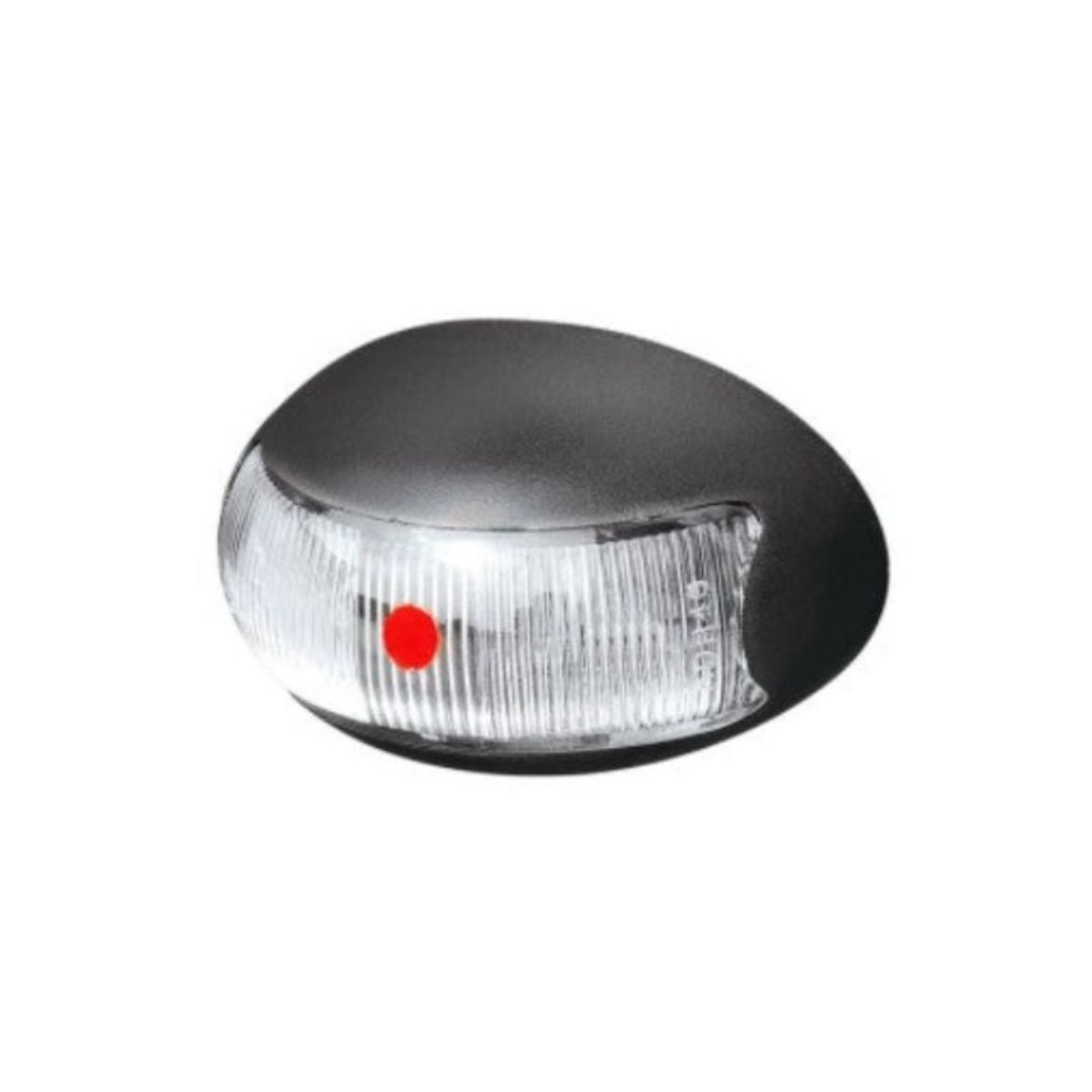 Picture of LED Clearance Light Red 10-30V 2 LED Oval 60x37mm Lens Clear 0.5mt Lead