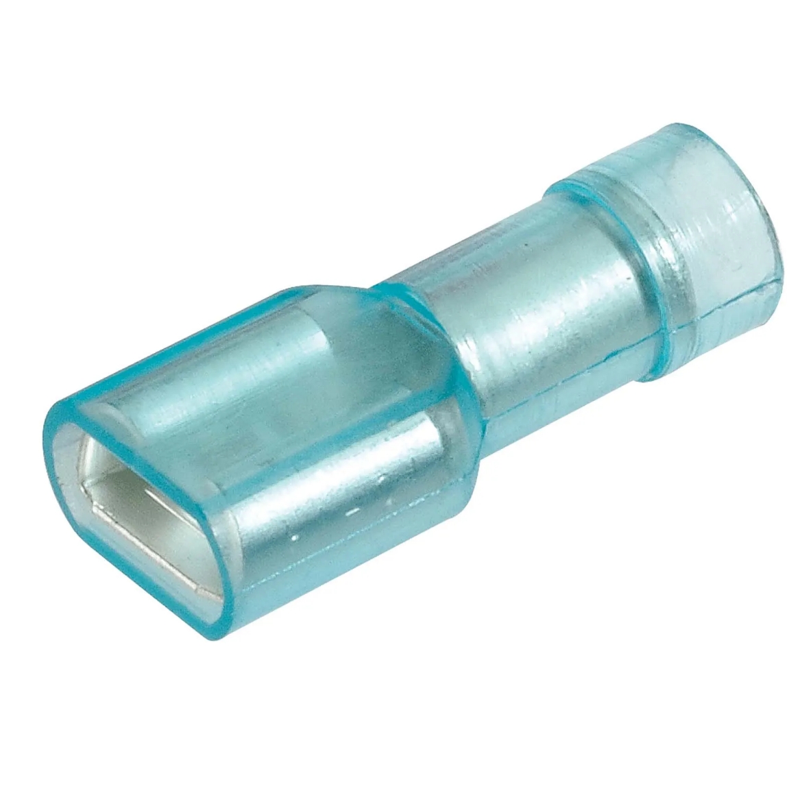 Picture of Crimp Terminal, Female Blade, Blue Clear, 6.4 x 0.8mm, Pkt.100 (Alt. QKC35)