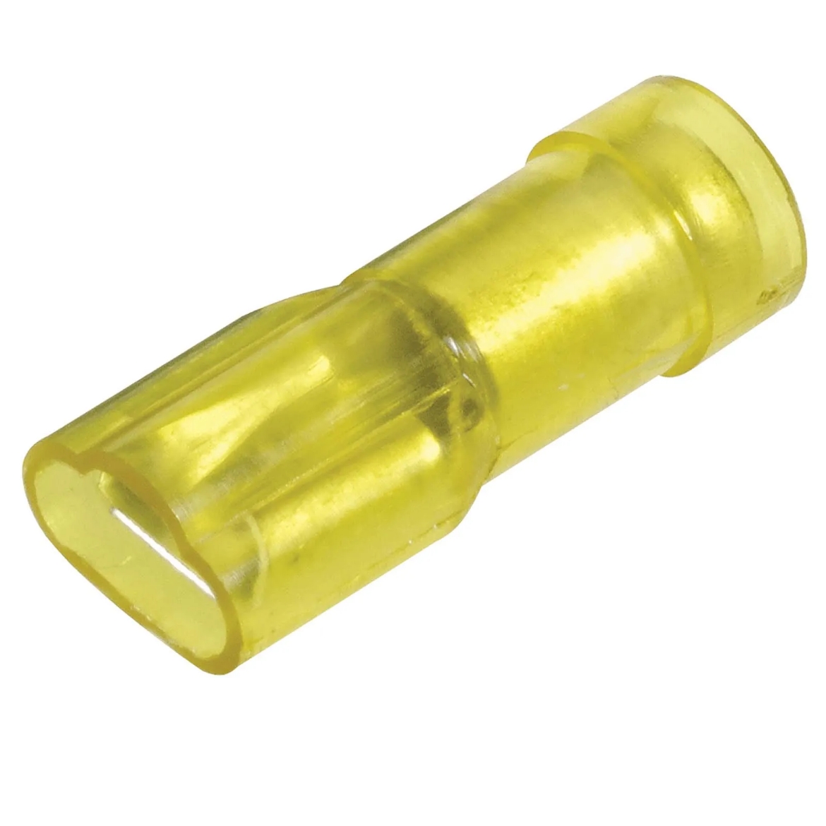 Picture of Crimp Terminal, Female Blade, Yellow Clear, 6.4 x 0.8mm, Pkt. 50 (Alt. QKC55)