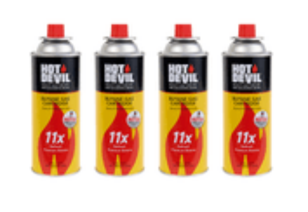 Picture of Butane, Gas, Hot Devil, 220g, Pkt.4, Hot Devil