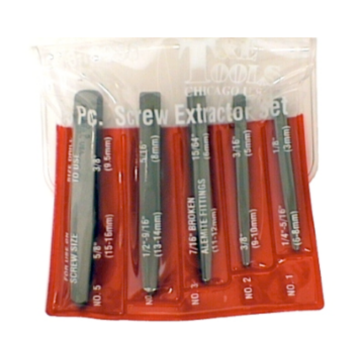 Picture of 5 Piece Square Type Screw Extractor Set