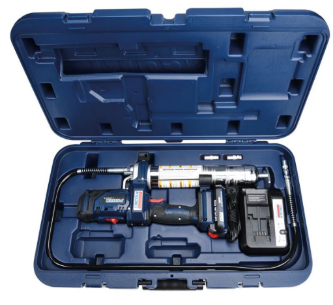 Picture of Grease Gun, Lincoln 1886E HD Powerluber, 20V LI Battery Operated, 450G, Incl. 1 Battery, Charger, Case & 2 Grease Couplers
