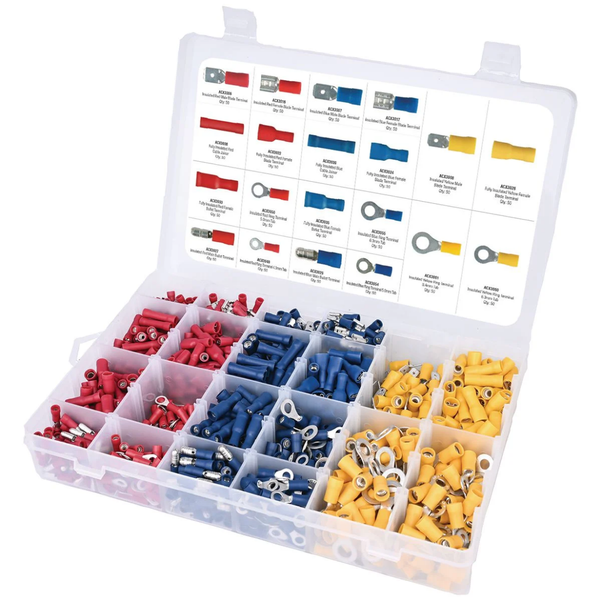 Picture of OEX Crimp Terminal Assortment Kit 1000 Pieces